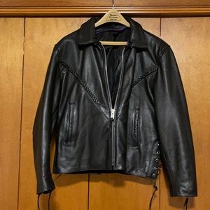 Genuine leather motorcycle jacket.  Size XL